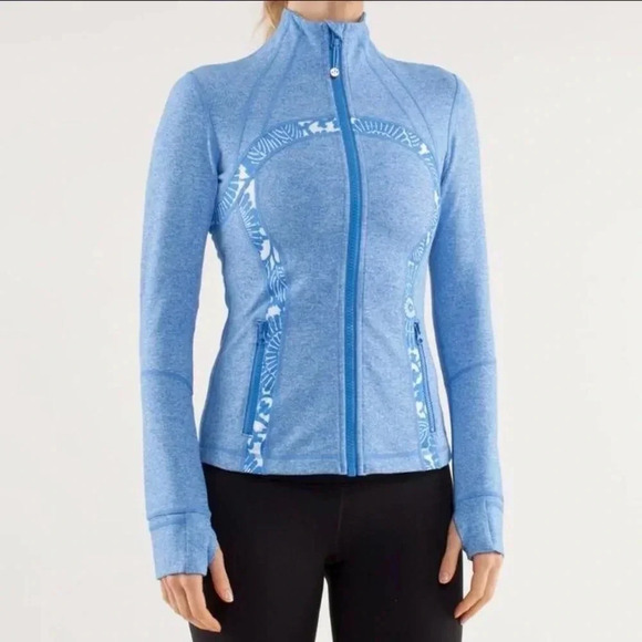 lululemon athletica Jackets & Blazers - Lululemon white and blue Define Jacket Size 10